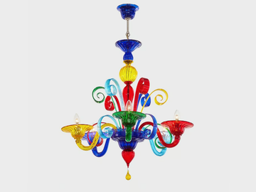 ARLECCHINO IN SU - Murano glass chandelier by Sogni Di Cristallo - view 2